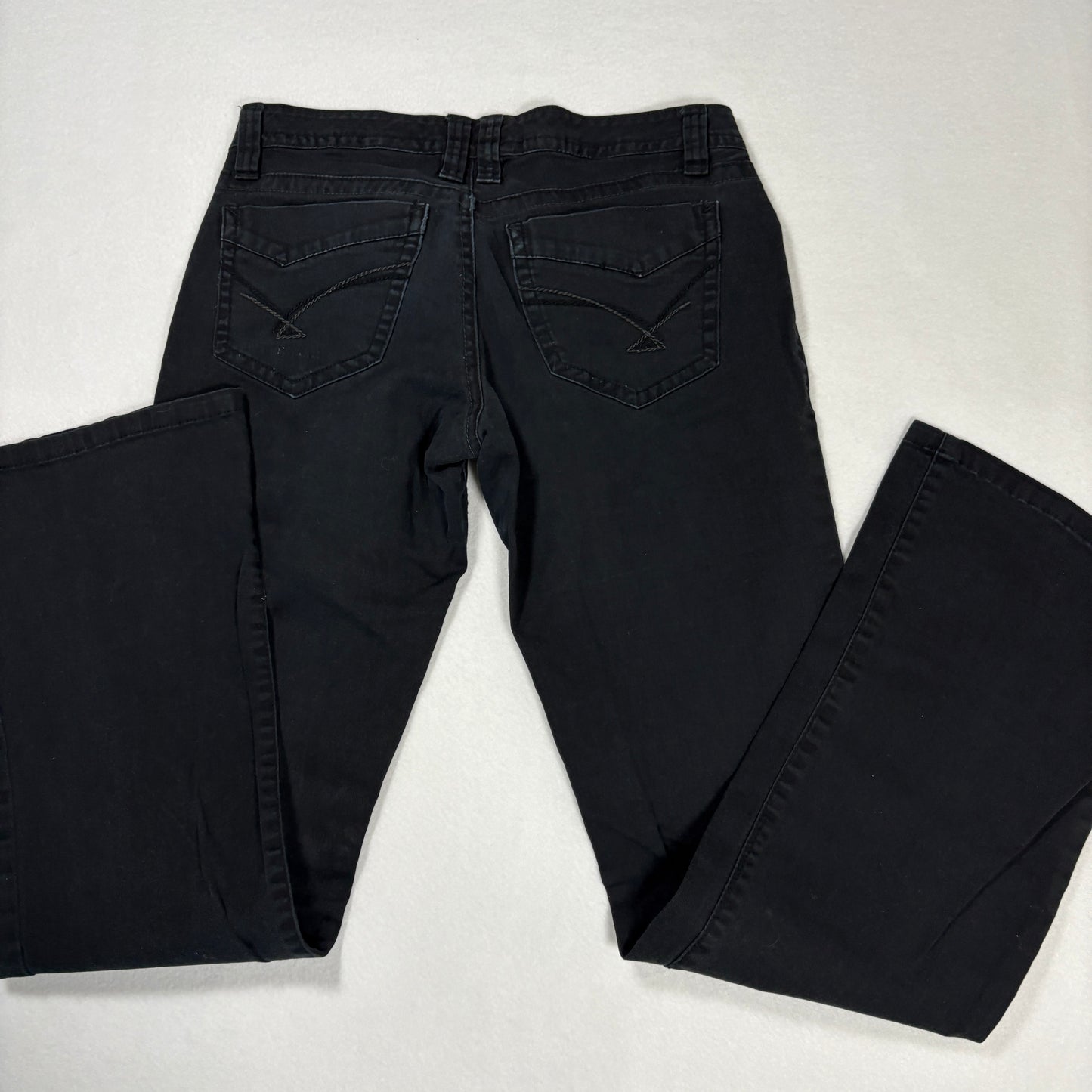 Unionbay Womens Jeans 7 Black Flare Y2K 90s Stretch Denim Vintage Grunge Goth