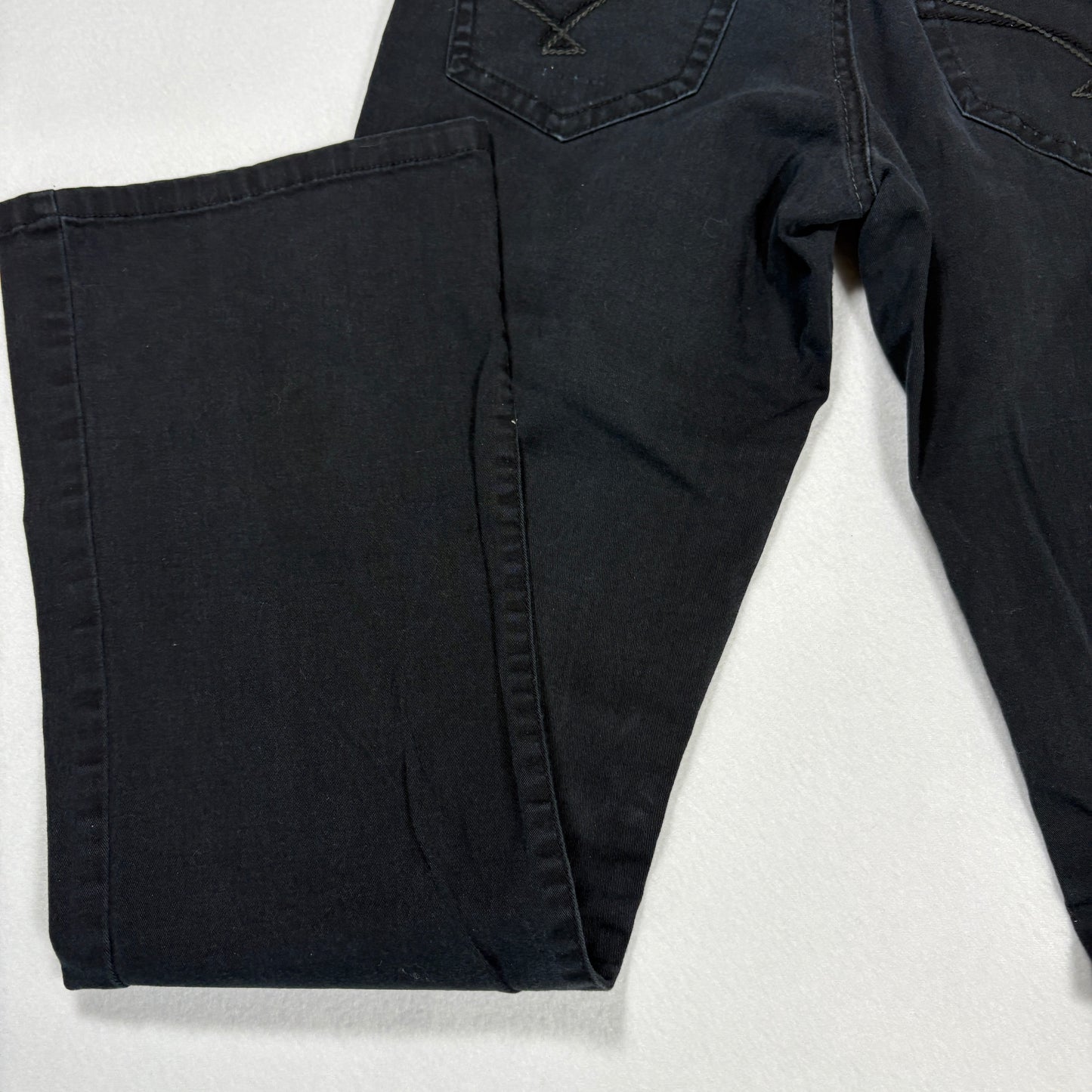 Unionbay Womens Jeans 7 Black Flare Y2K 90s Stretch Denim Vintage Grunge Goth