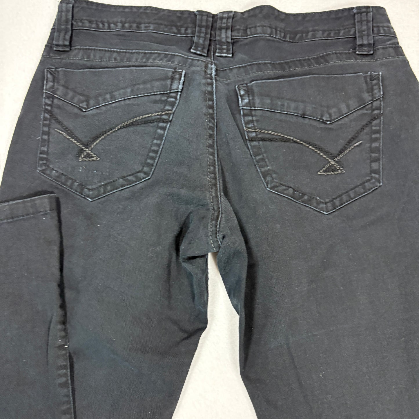 Unionbay Womens Jeans 7 Black Flare Y2K 90s Stretch Denim Vintage Grunge Goth