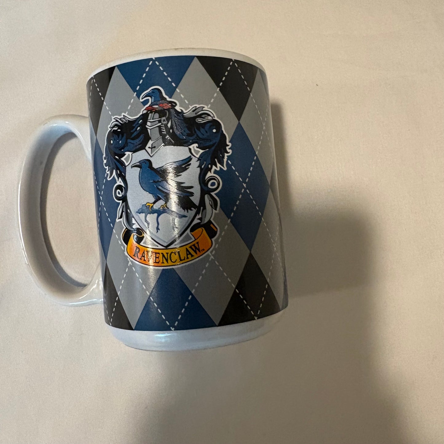 Harry Potter Ravenclaw Ceramic Mug by Spoontiques | Blue Argyle 12 oz Hogwarts Cup