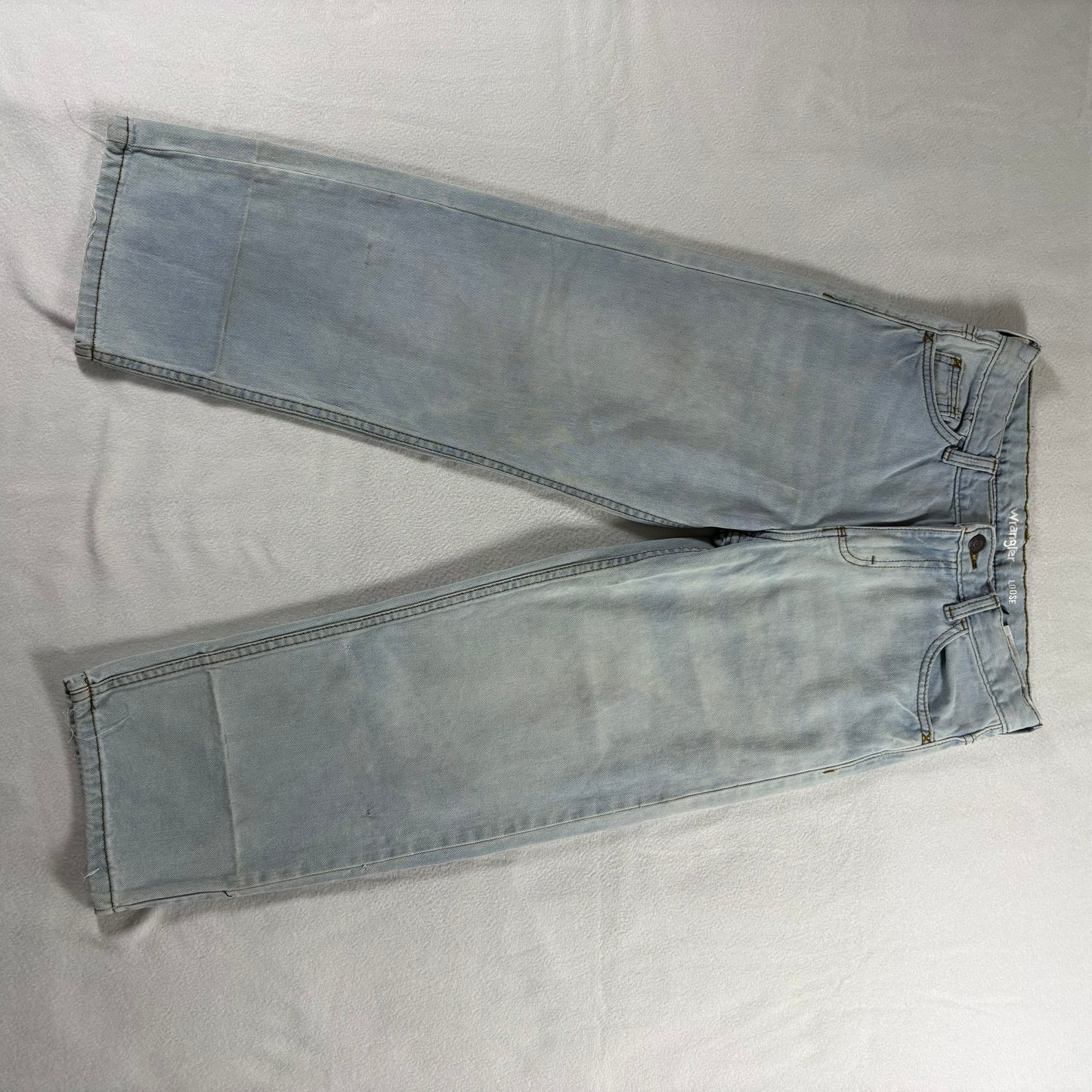 Wrangler Vintage Loose Fit Light Wash Jeans Youth 10 Husky 90s Denim Street Wear