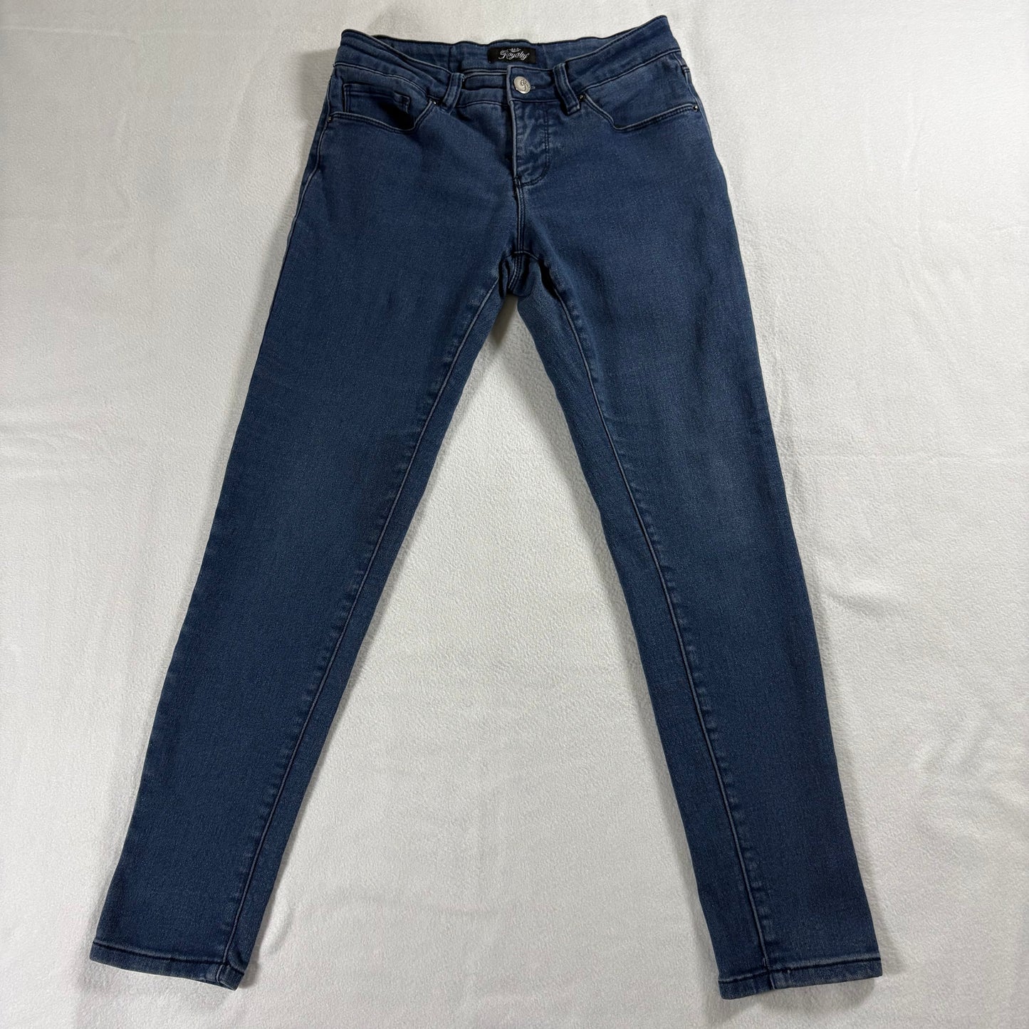 Royalty For Me Womens Skinny Jeans Dark Wash Stretch Denim Size 4 Casual Trendy