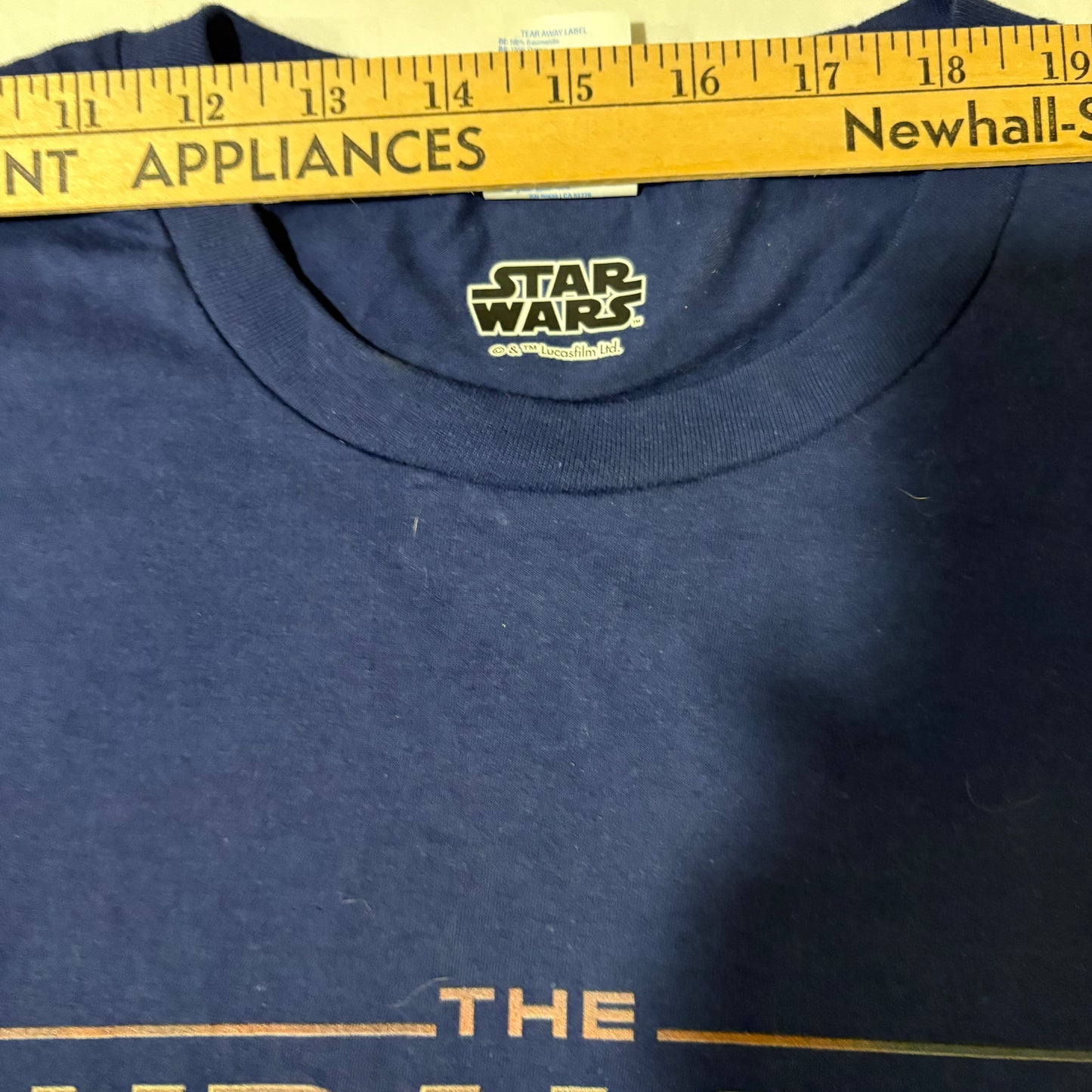 Star Wars The Mandalorian T-Shirt Men’s Blue Size L 22” Chest Logo Tee Disney