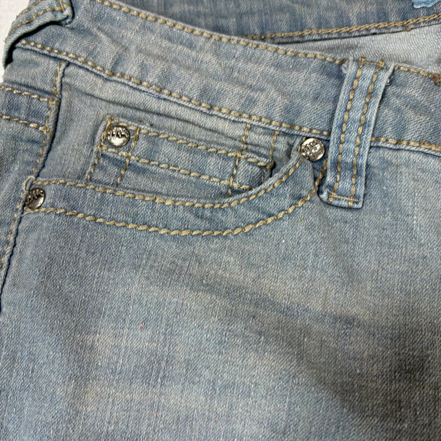 VIP Jeans Womens Size 3/4 Light Wash High Rise Skinny Y2K Stretch Denim Vintage