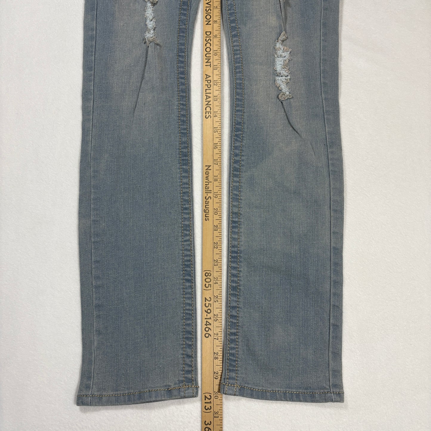 VIP Jeans Womens Size 3/4 Light Wash High Rise Skinny Y2K Stretch Denim Vintage