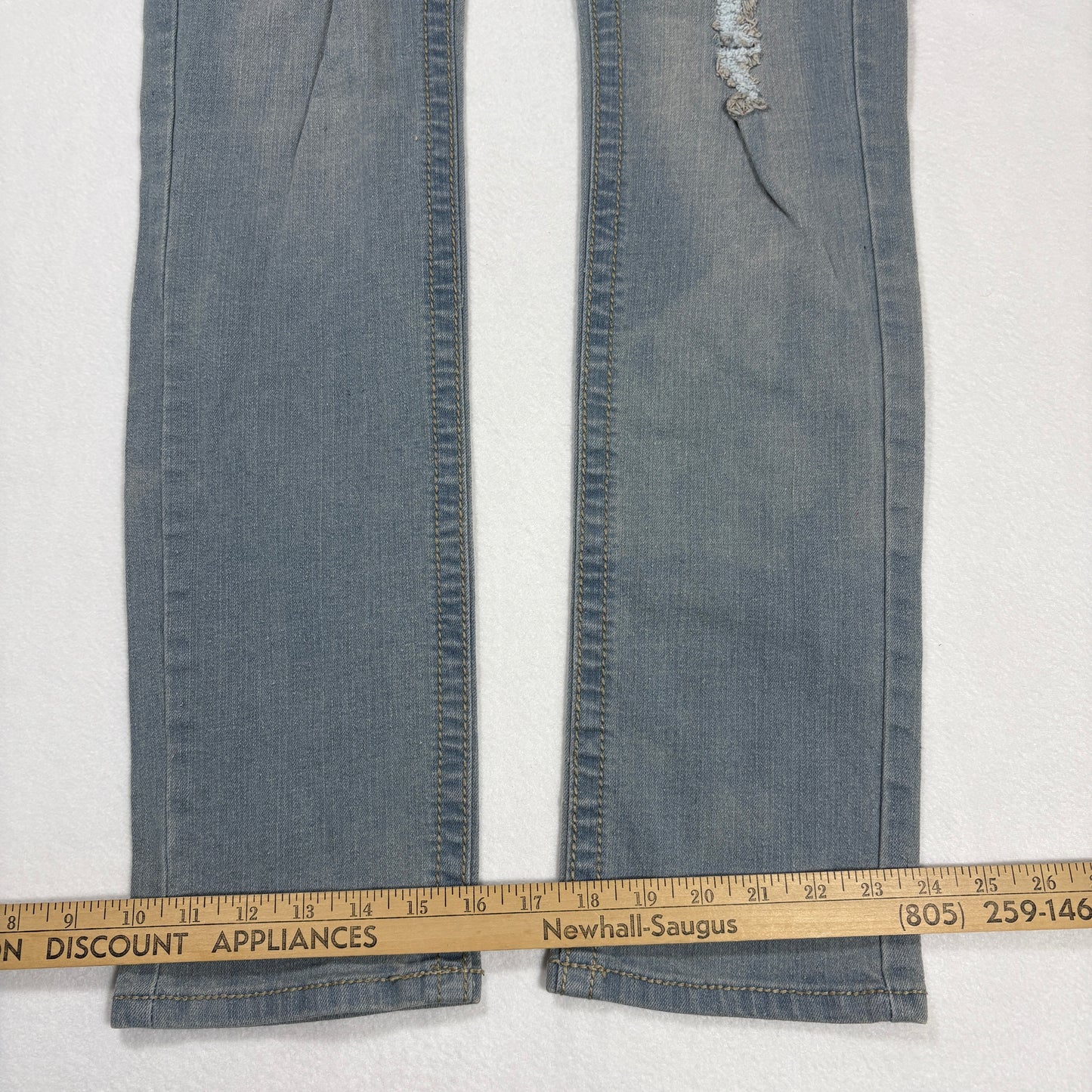 VIP Jeans Womens Size 3/4 Light Wash High Rise Skinny Y2K Stretch Denim Vintage