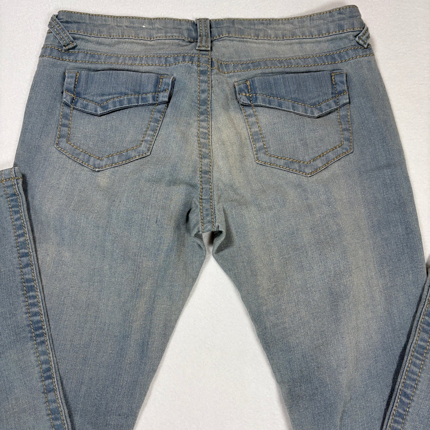 VIP Jeans Womens Size 3/4 Light Wash High Rise Skinny Y2K Stretch Denim Vintage