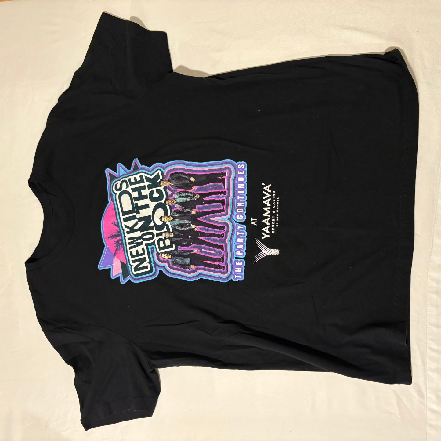New Kids on the Block Yaamava Concert T-Shirt Black Unisex 21” Pit to Pit