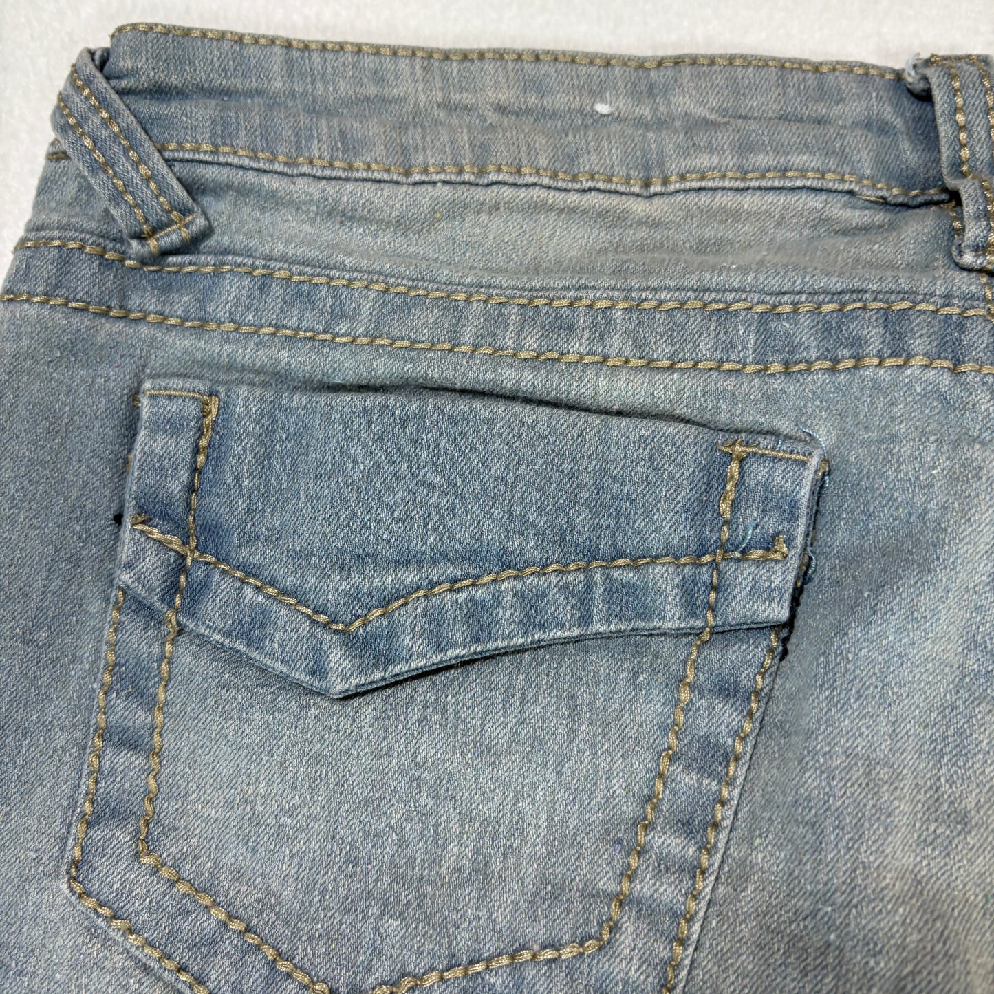 VIP Jeans Womens Size 3/4 Light Wash High Rise Skinny Y2K Stretch Denim Vintage