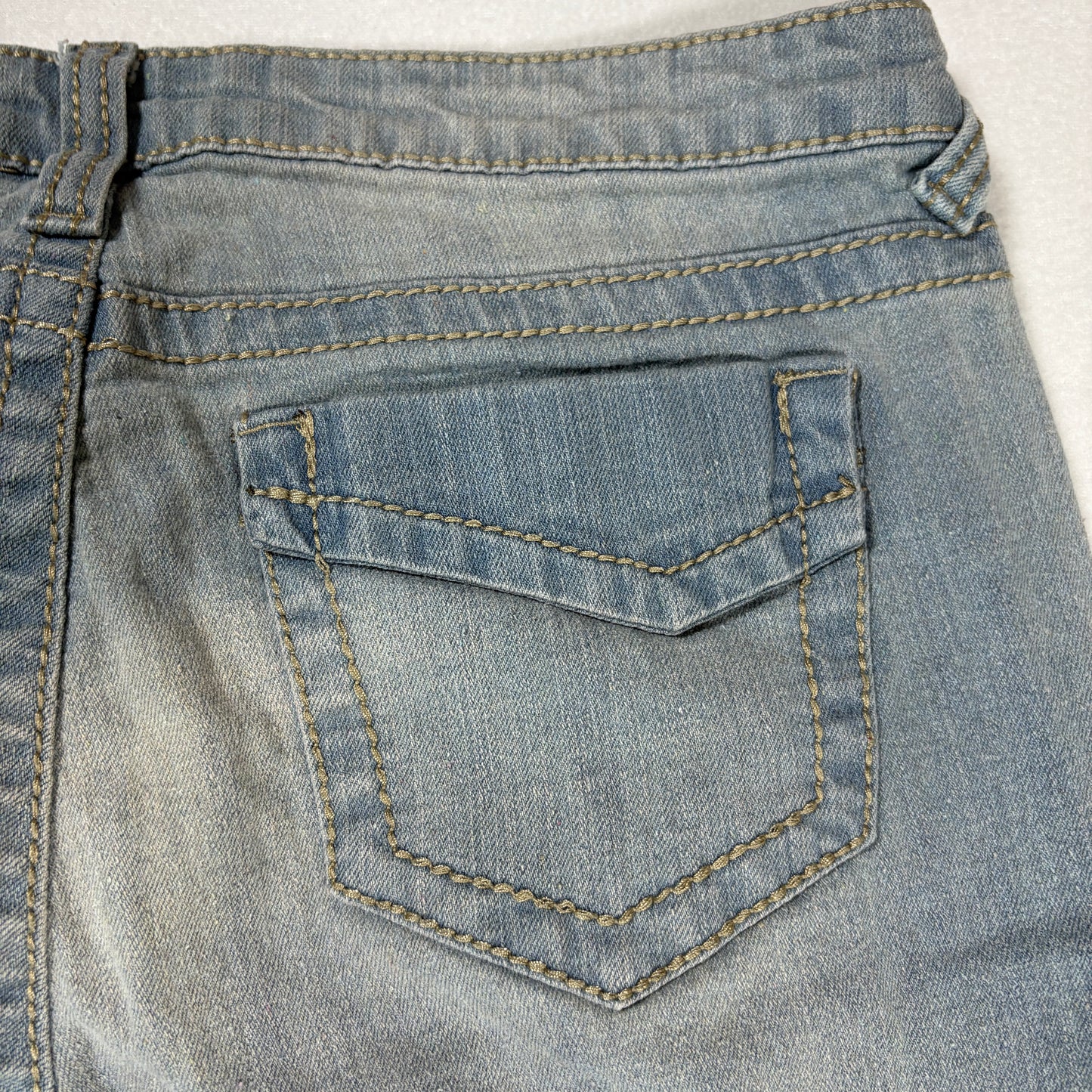 VIP Jeans Womens Size 3/4 Light Wash High Rise Skinny Y2K Stretch Denim Vintage