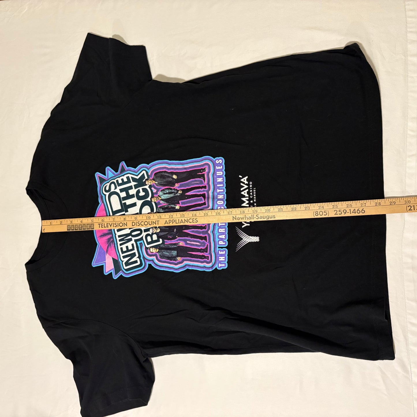 New Kids on the Block Yaamava Concert T-Shirt Black Unisex 21” Pit to Pit
