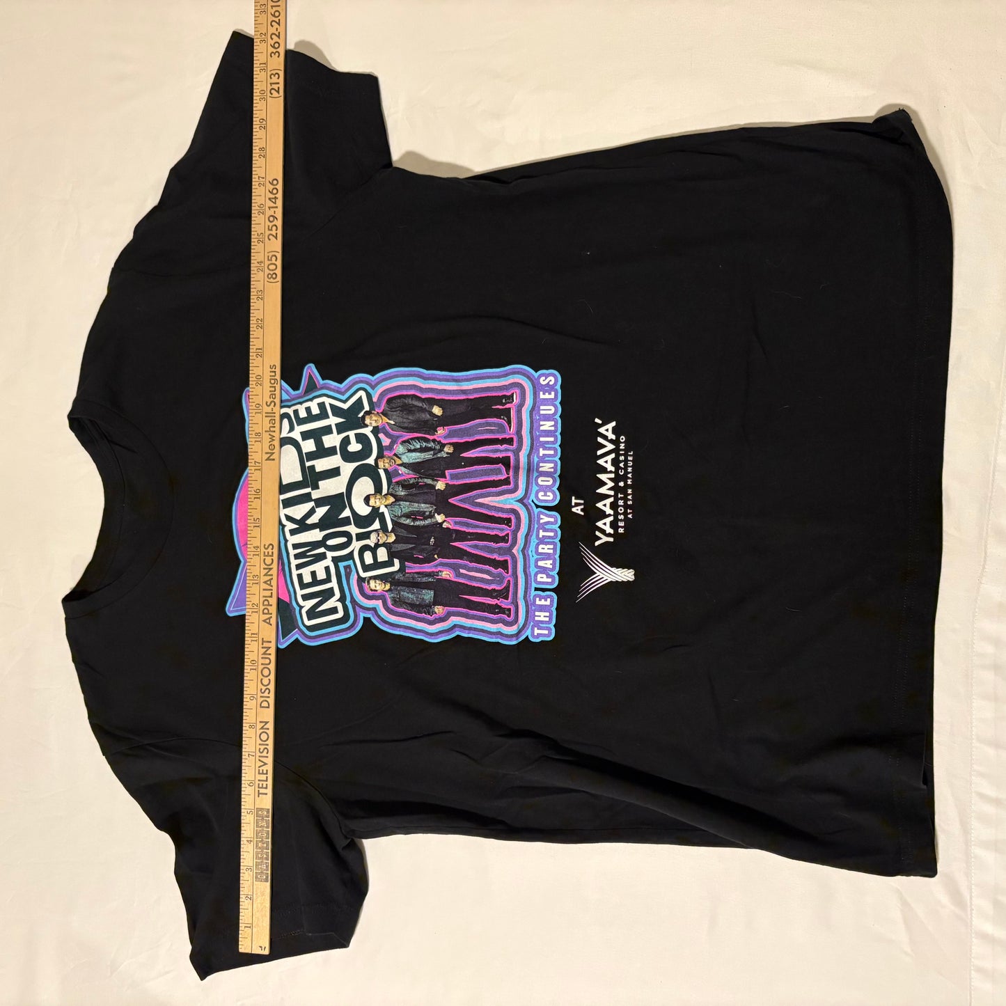 New Kids on the Block Yaamava Concert T-Shirt Black Unisex 21” Pit to Pit
