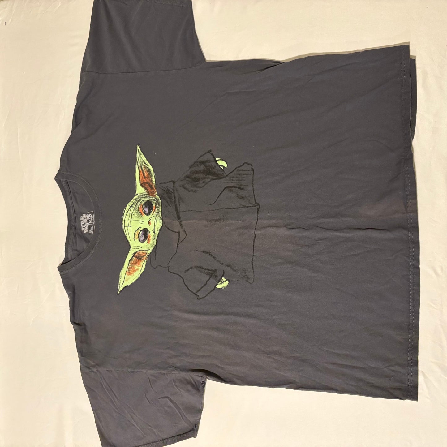 Star Wars Baby Yoda Grogu T-Shirt Size 3XL Black MAD Engine Mandalorian Tee