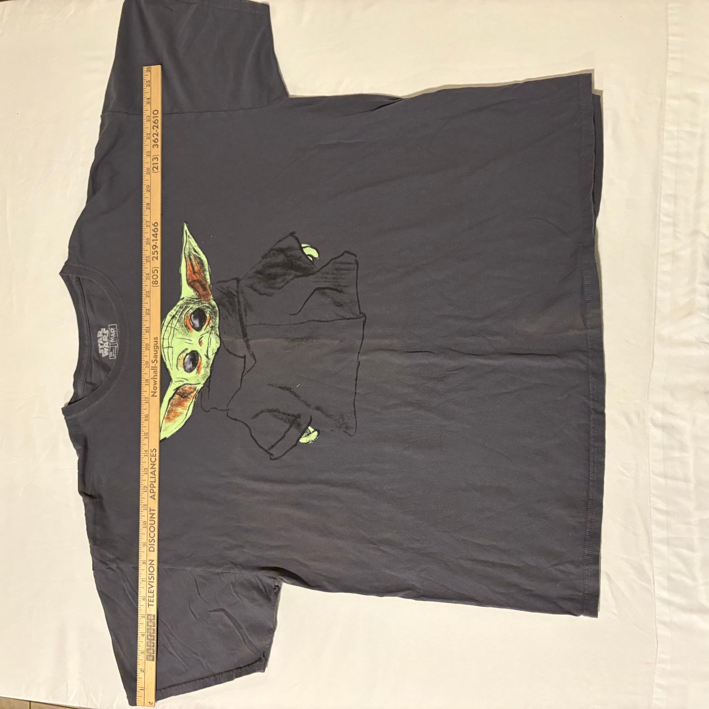 Star Wars Baby Yoda Grogu T-Shirt Size 3XL Black MAD Engine Mandalorian Tee