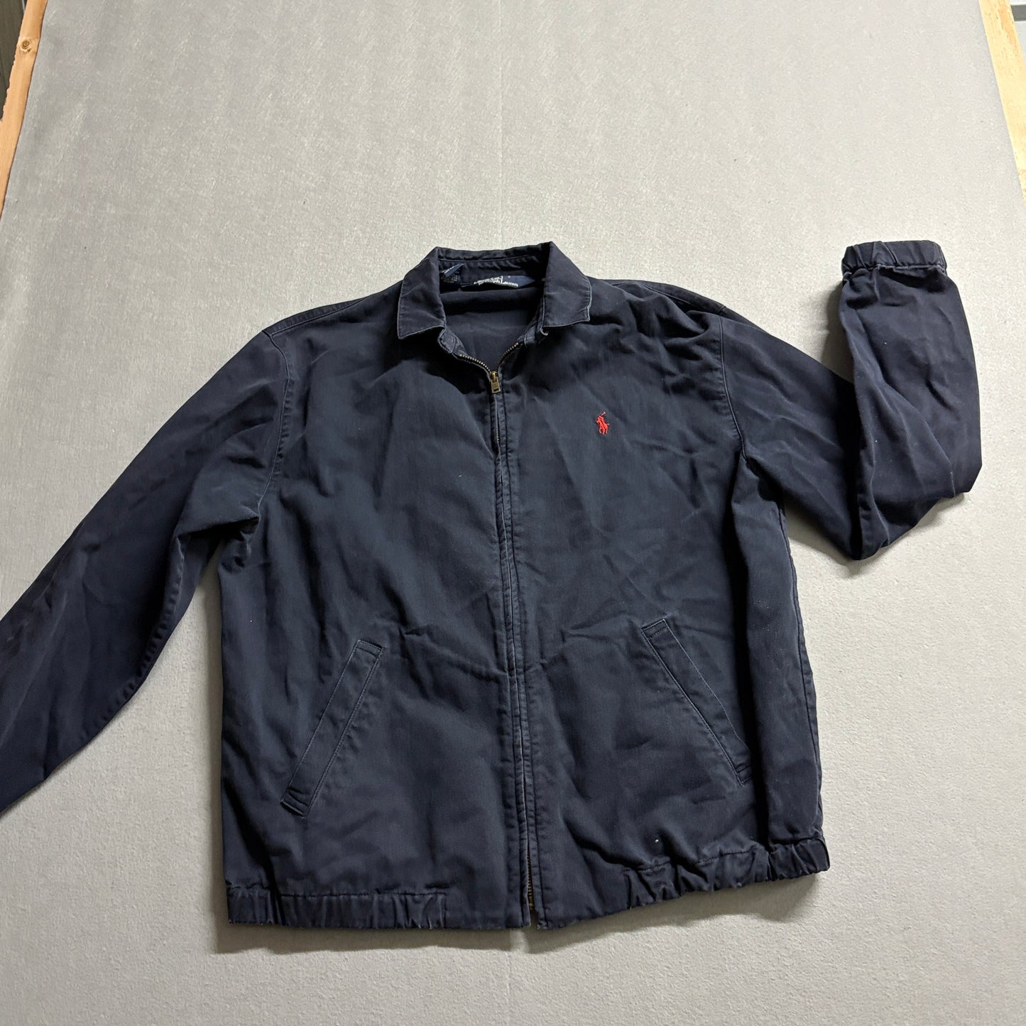 Polo Ralph Lauren Harrington Jacket Navy Zip Up Mens Small Preppy Classic