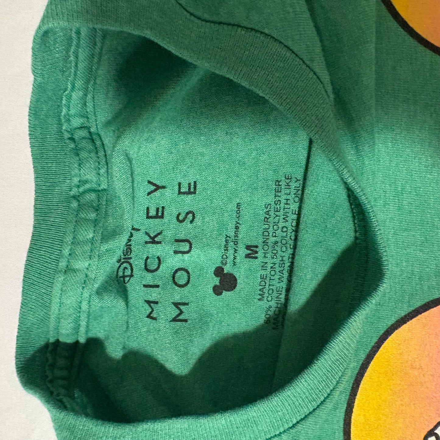 Mickey Mouse Outdoor Adventures 1928 Shirt Green Disney Tee Size Medium
