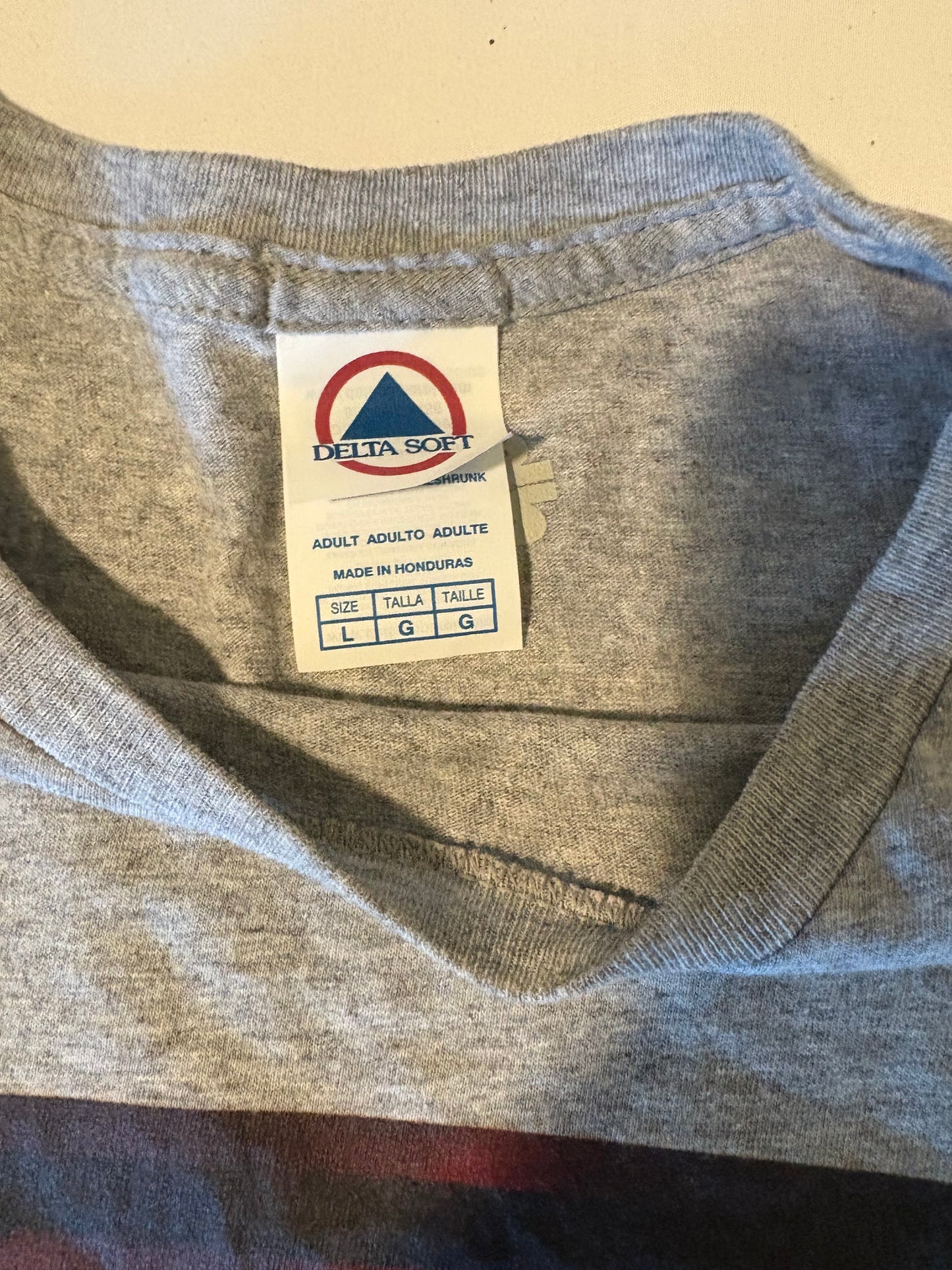 Star Wars Darth Vader Red Tunnel Graphic Shirt L Delta Soft Long Sleeve Gray Tee