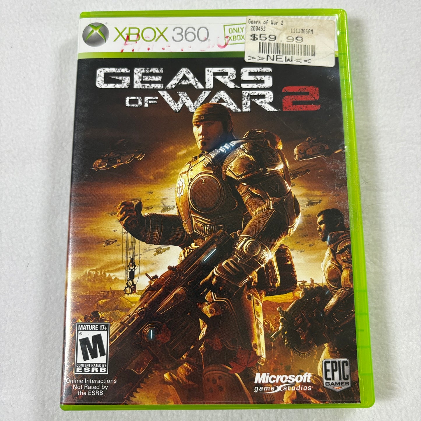Gears Of War 2 Xbox 360 Complete CIB Disc Manual Tested Shooter Mature