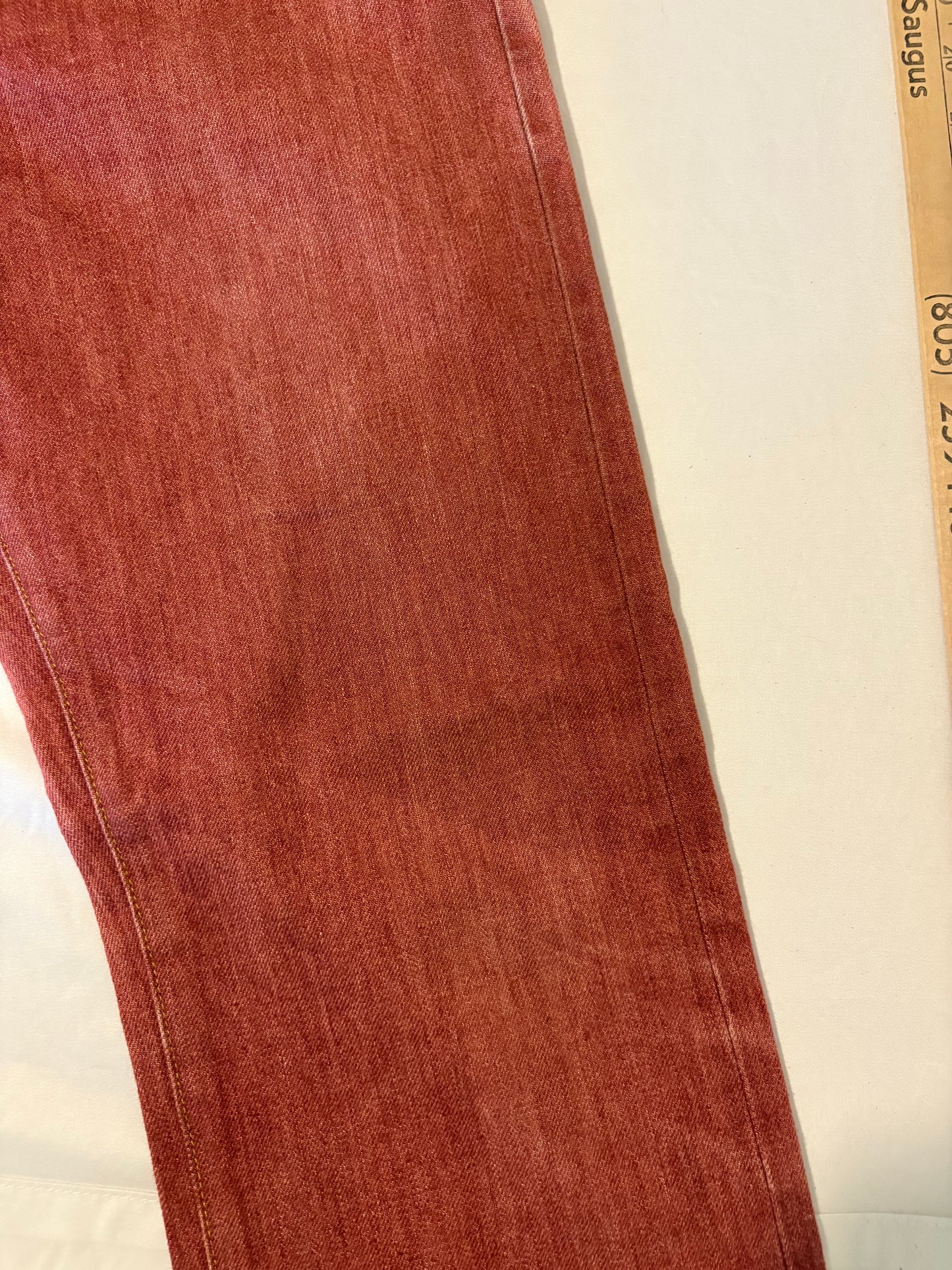 Civilianaire Japanese Selvedge Denim Jeans 31 Red Made in LA Rare Style #131394