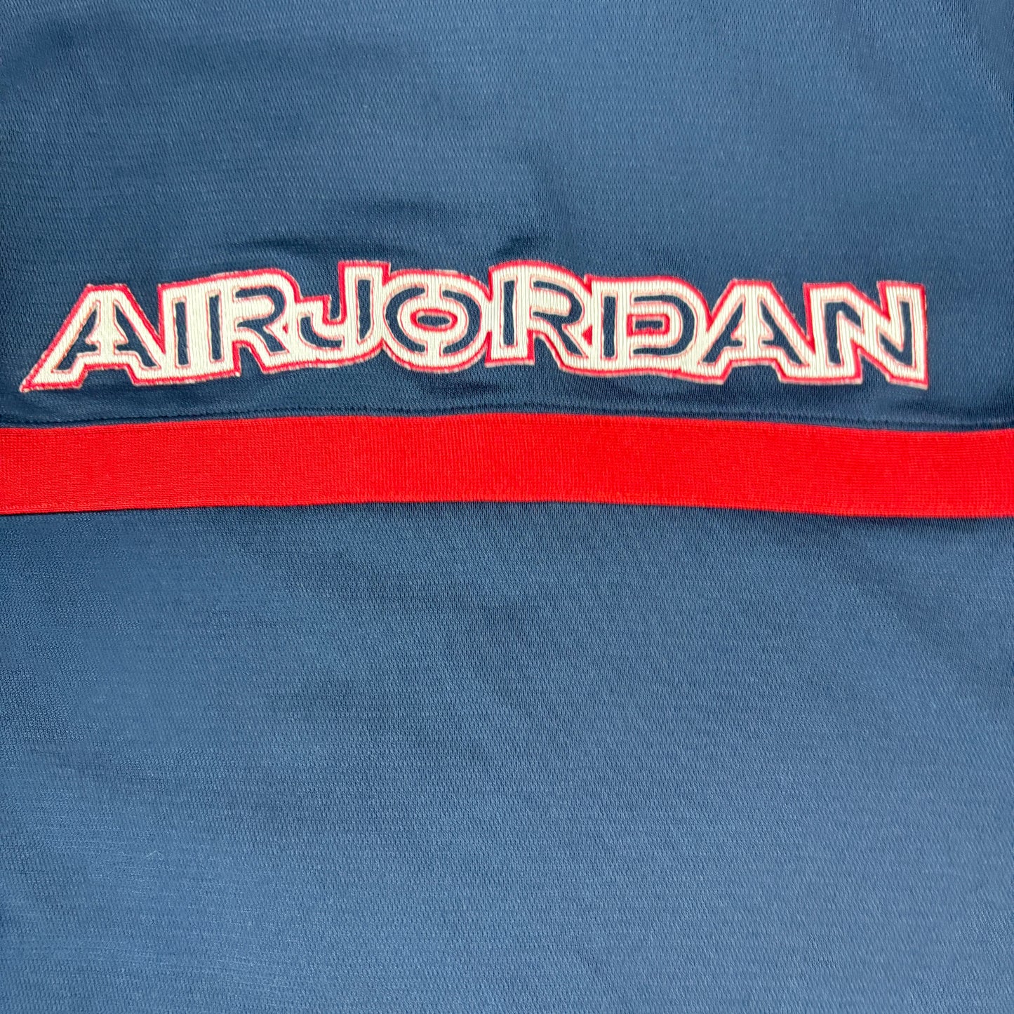 Nike Air Jordan Mens Track Jacket Size L Navy Red Retro 90s Y2K Full Zip Logo