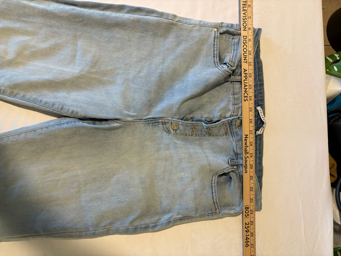 Celebrity Pink Womens Jeans Size 7 Juniors Skinny Mid Rise Blue Stretch Denim
