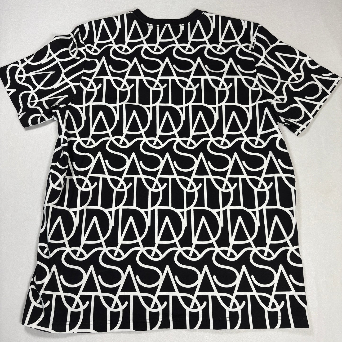 Adidas Mens XL T Shirt Black White Graphic Logo Tee NWOT All Over Print