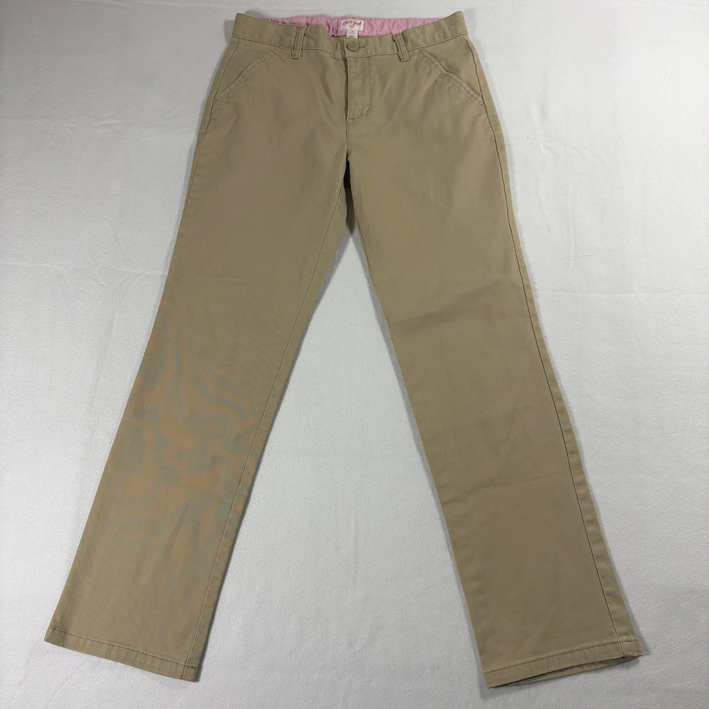 Cat & Jack Straight Pants Girls 16 Khaki Chino Style Uniform Casual School Wear