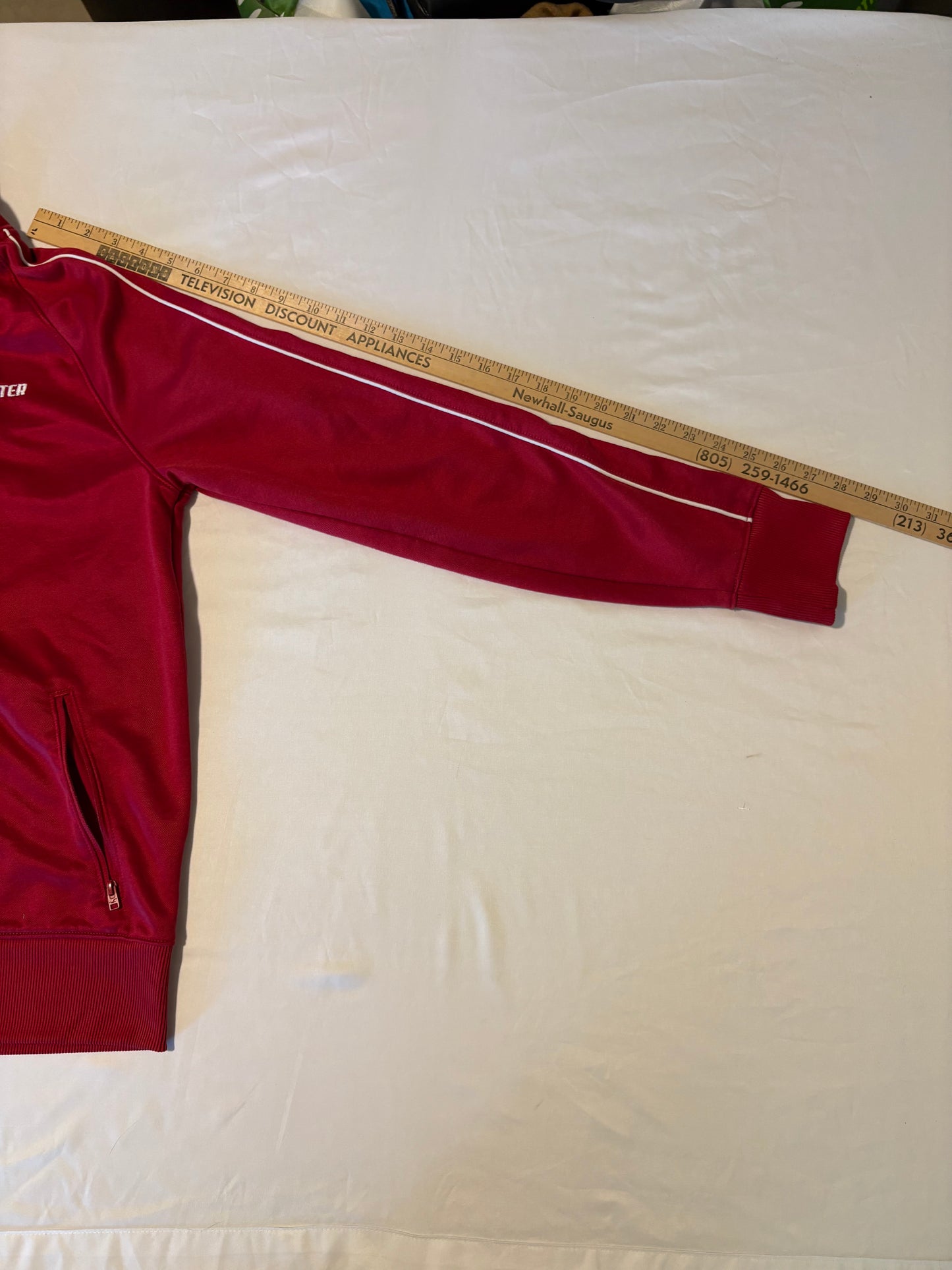 Hollister x Khalid Red Track Jacket Mens M Full Zip Logo Piping Athletic Retro