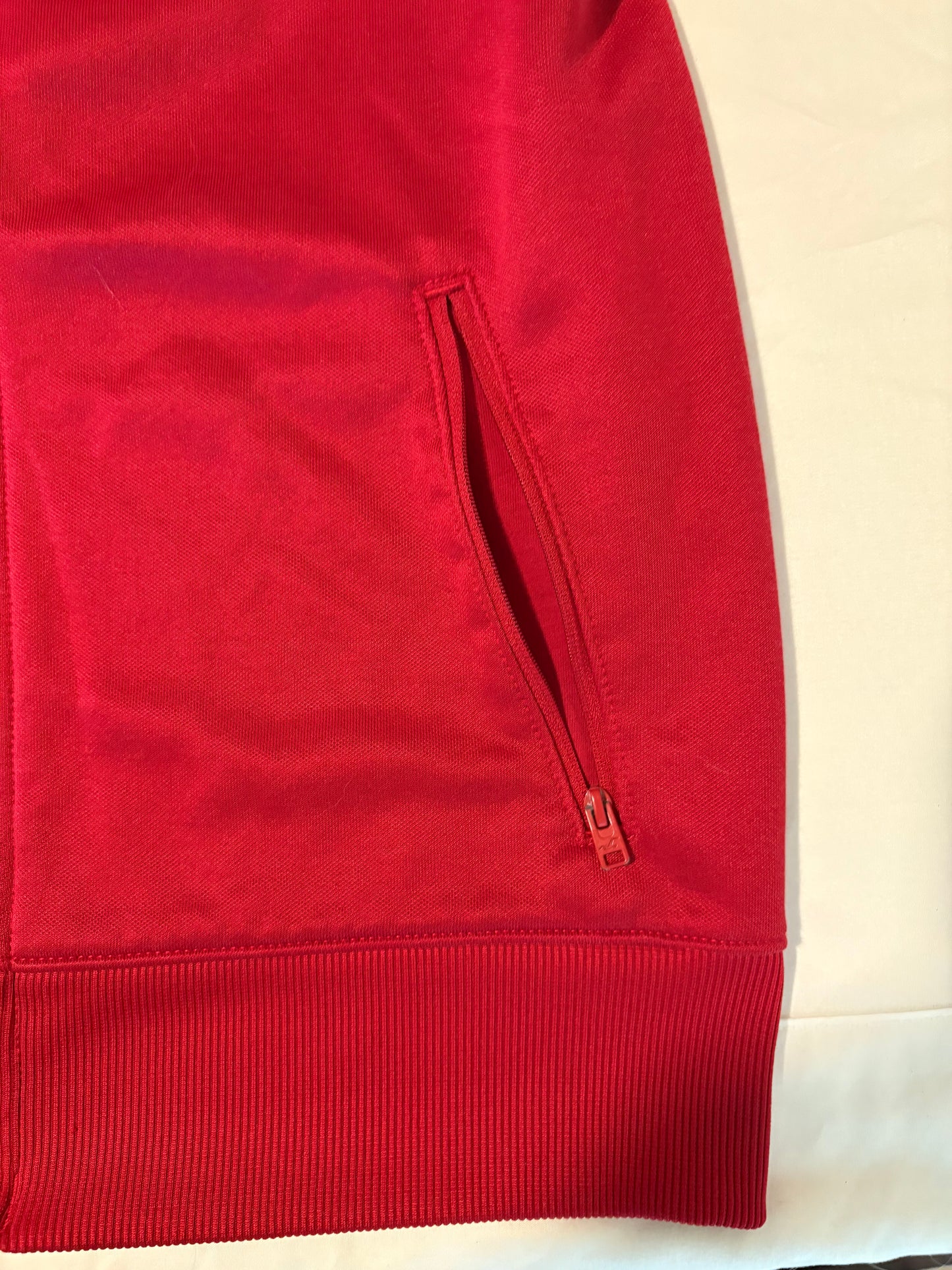 Hollister x Khalid Red Track Jacket Mens M Full Zip Logo Piping Athletic Retro