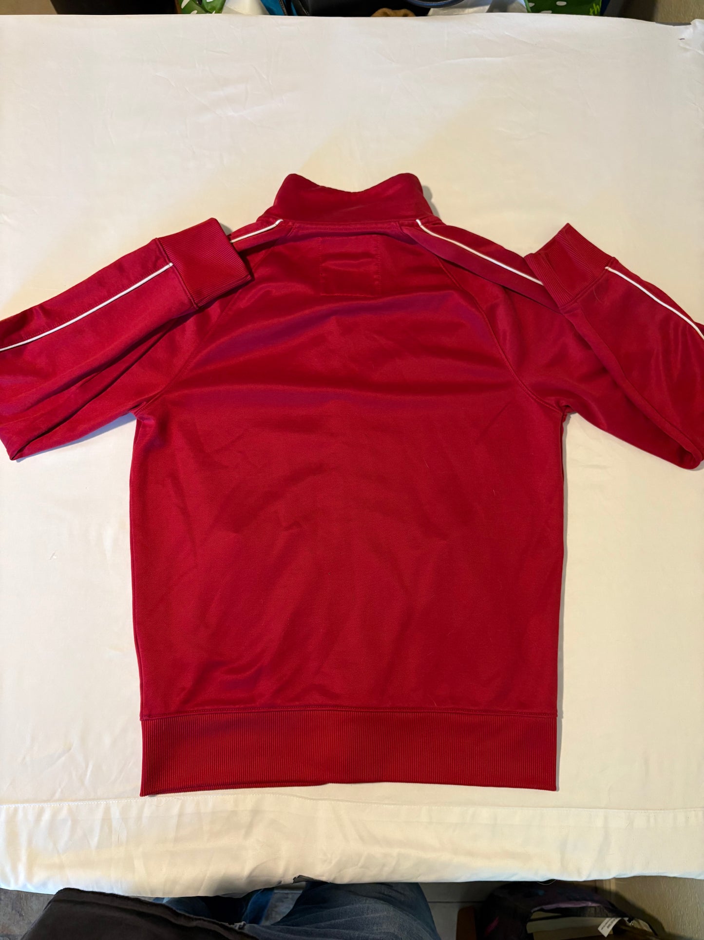 Hollister x Khalid Red Track Jacket Mens M Full Zip Logo Piping Athletic Retro