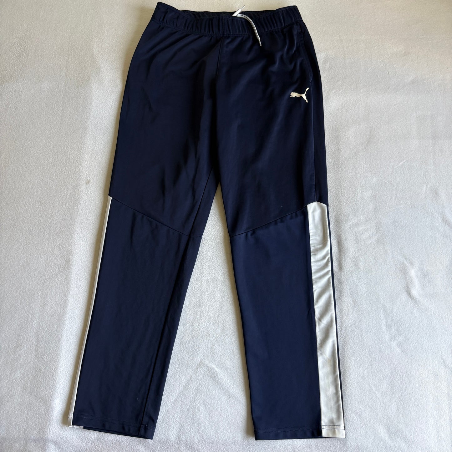 Puma Mens Large Navy Track Pants Athletic Streetwear Joggers Soccer Training Gym