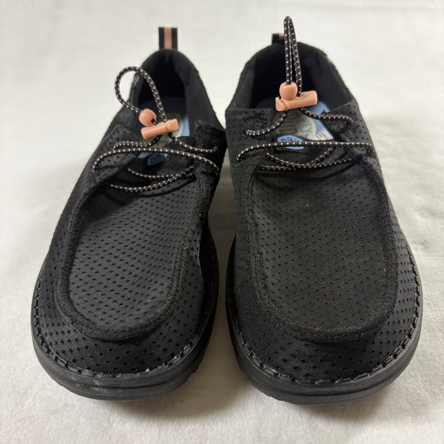 Hey Dude Wendy Perf Sport Shoes Black Womens W9 Slip On Casual Comfort