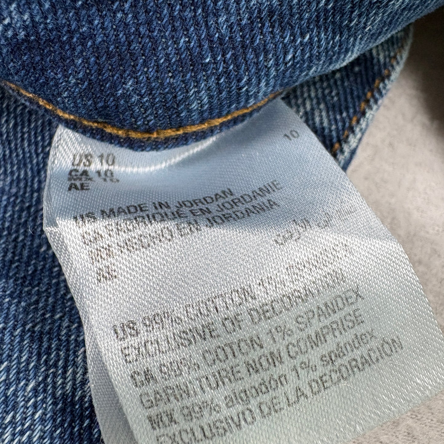 Style & Co Womens Jeans Size 10 Straight Crop Blue Raw Hem Stretch Y2K Vintage