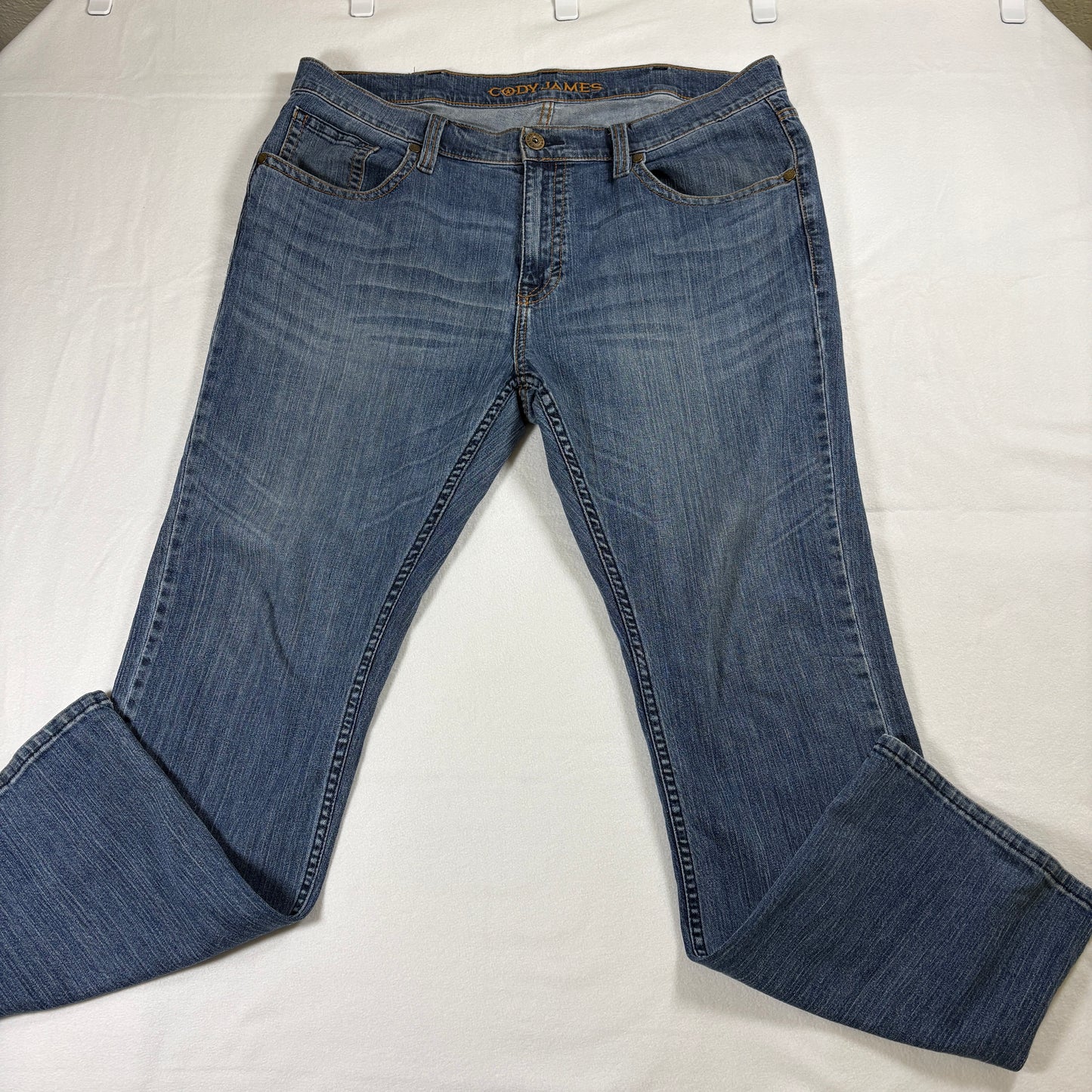 Mens Jeans 38x32 Vintage Light Wash Straight Leg Denim Y2K Grunge Retro Pants