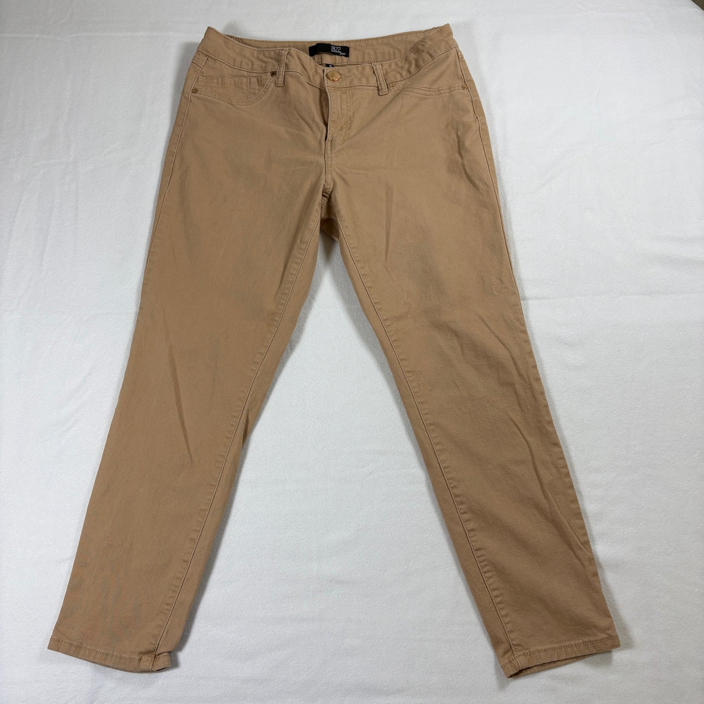 1822 Denim Womens Pant Size 10 Khaki Stretch Skinny Chino Style Casual Retro Y2K