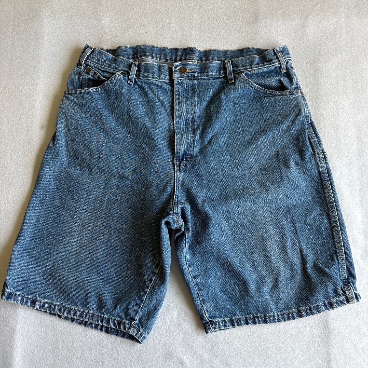 Dickies Mens 40 Denim Carpenter Shorts Baggy Workwear Y2K 90s Blue Vintage Fits