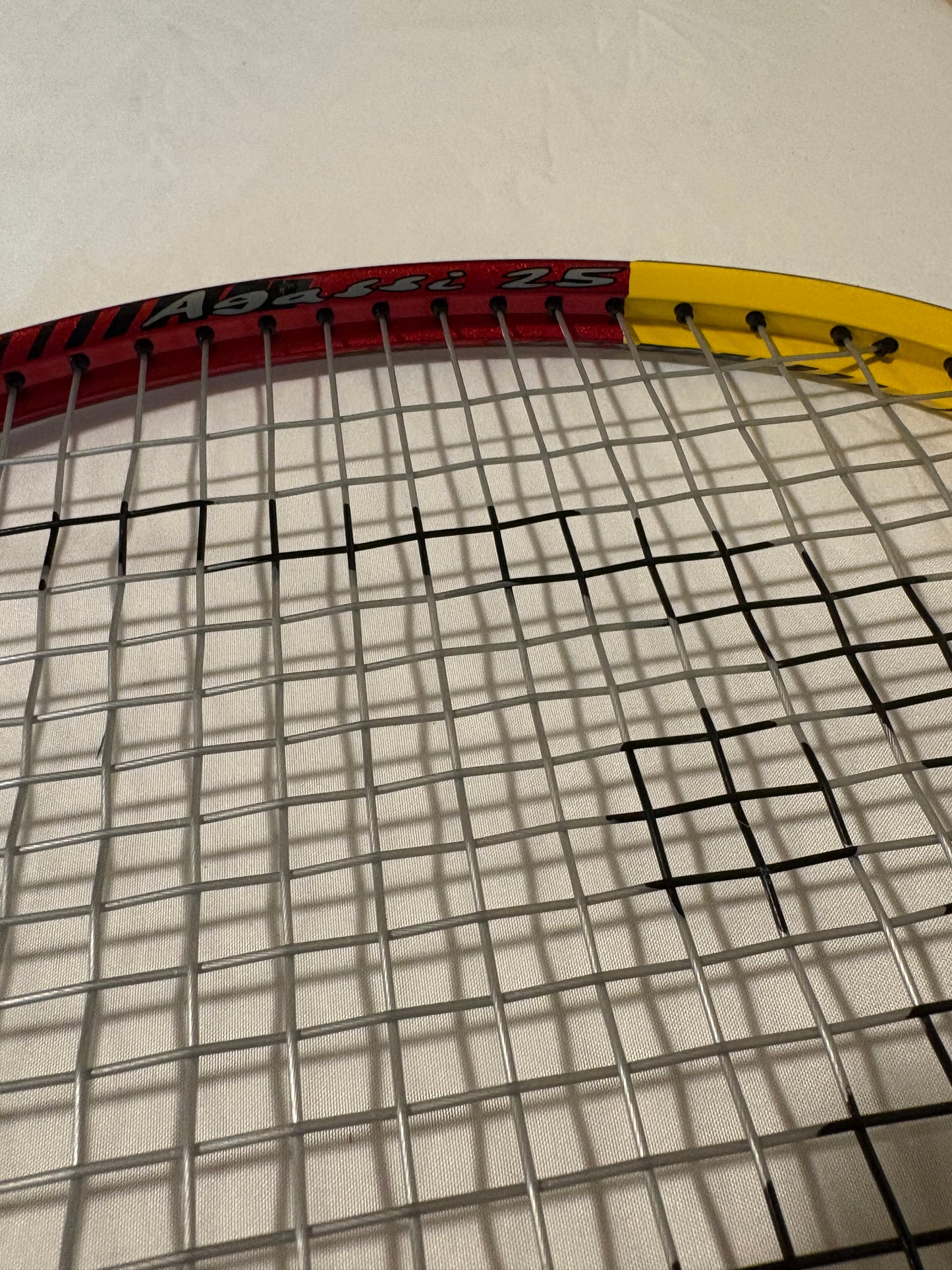 Head Ti Agassi 25 Junior Tennis Racket 3 7/8″ Grip – Blue/Yellow, Used, Free Shipping
