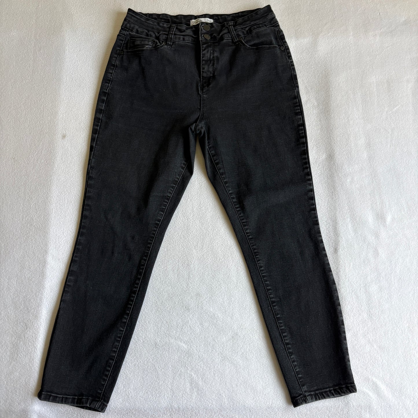 Royalty For Me Womens 12 Black Ankle High Rise Skinny Jeans Y2K Stretch Fit 90s!