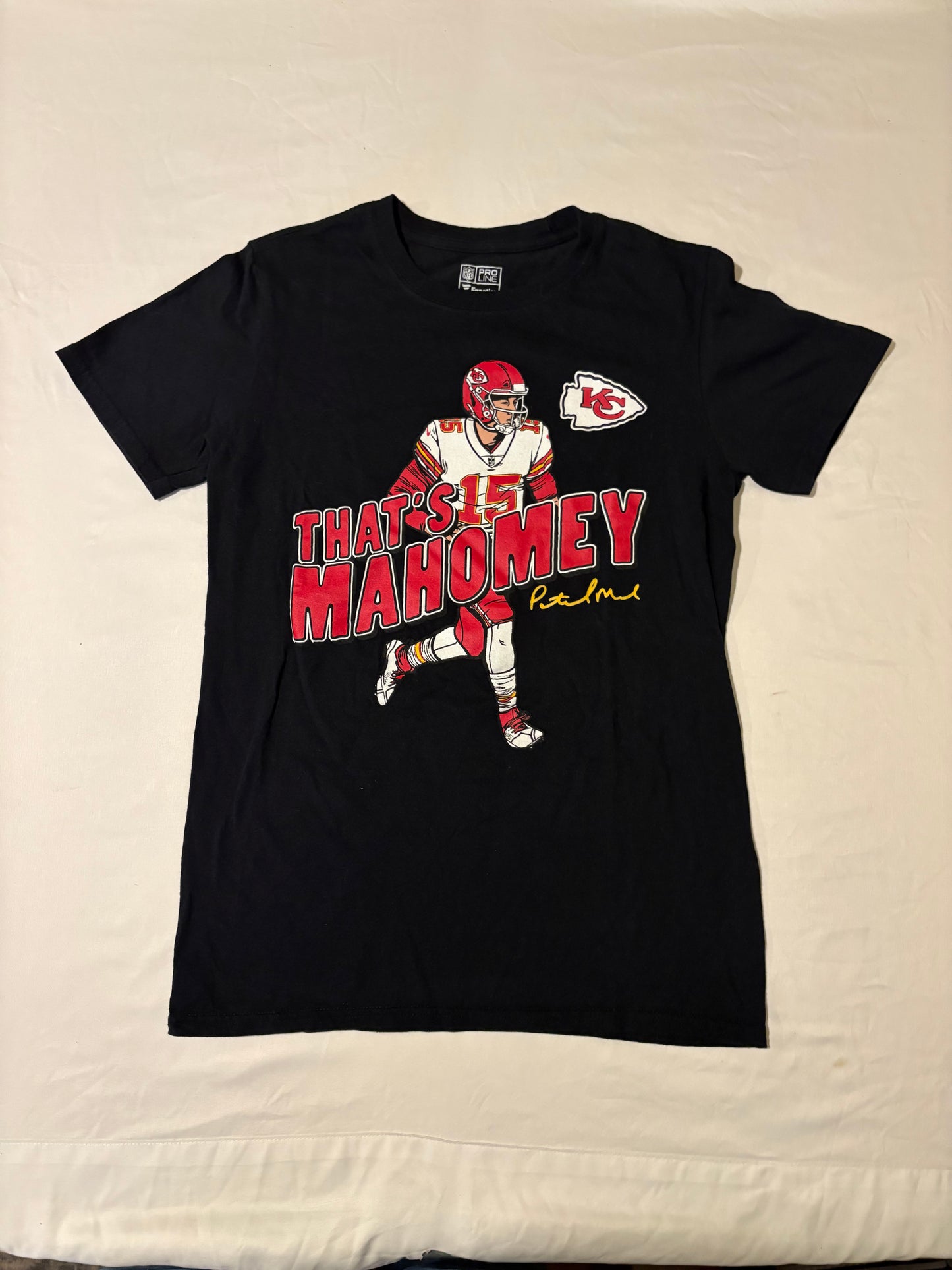 Patrick Mahomes Chiefs Shirt Small NFL Pro Line Fanatics That’s Mahomey Tee Black