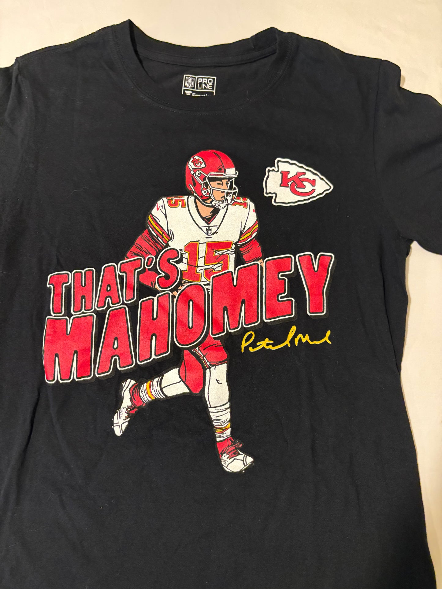 Patrick Mahomes Chiefs Shirt Small NFL Pro Line Fanatics That’s Mahomey Tee Black