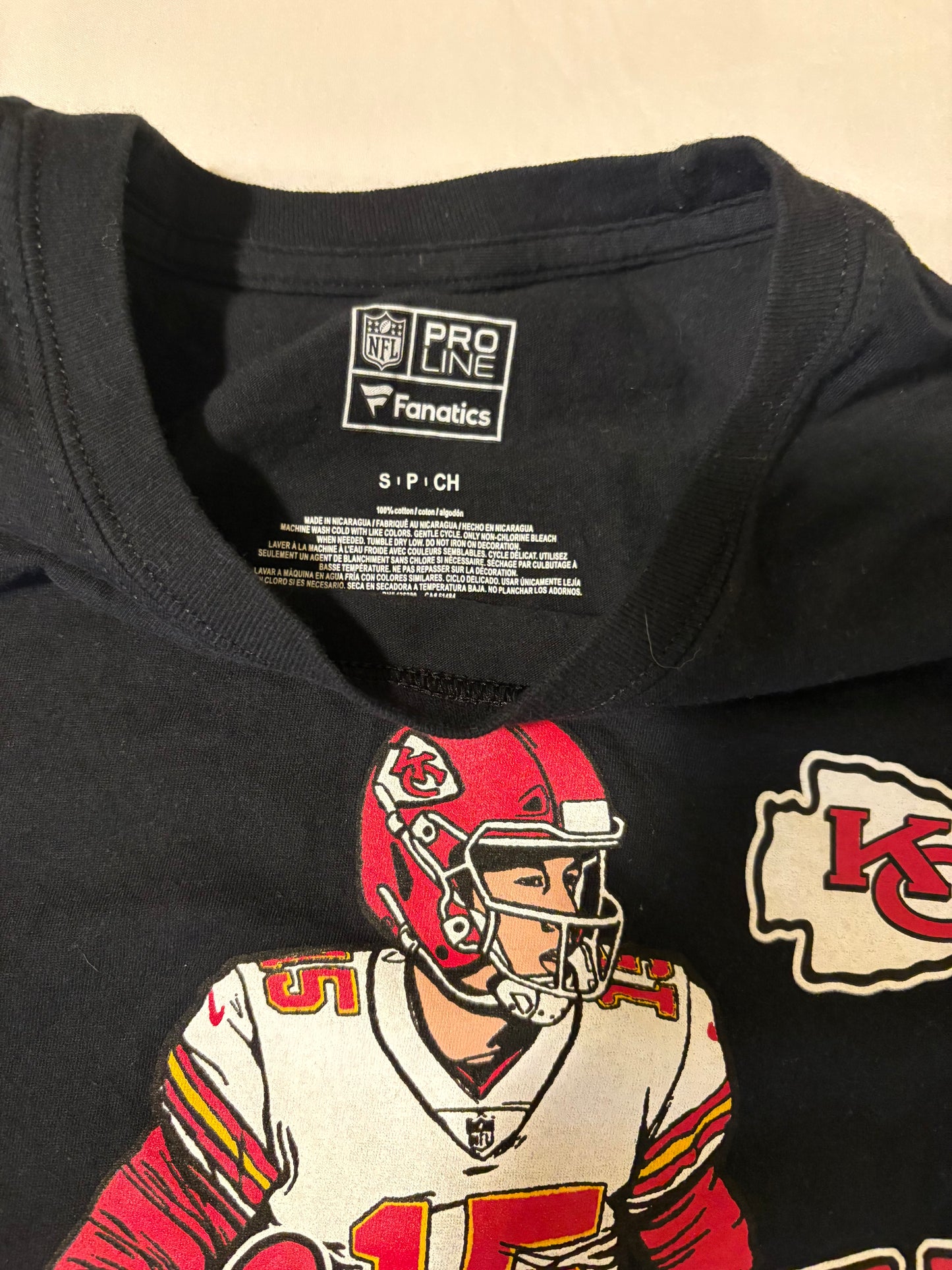 Patrick Mahomes Chiefs Shirt Small NFL Pro Line Fanatics That’s Mahomey Tee Black