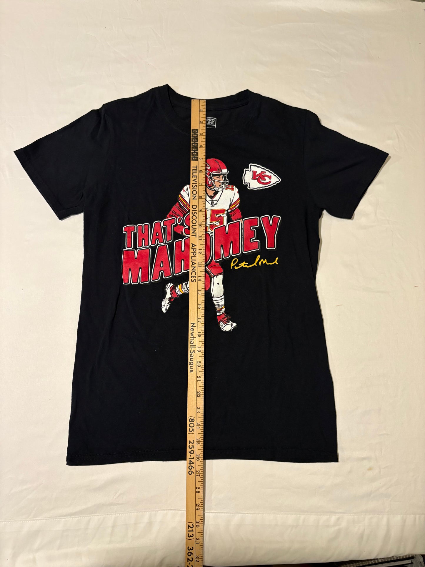 Patrick Mahomes Chiefs Shirt Small NFL Pro Line Fanatics That’s Mahomey Tee Black