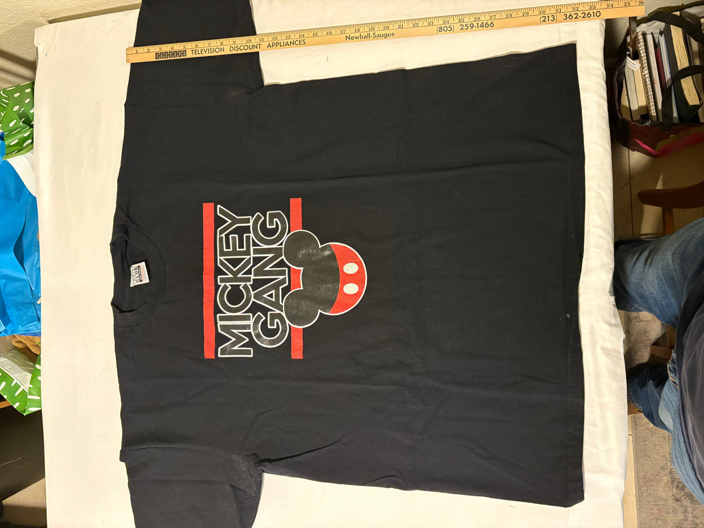Mickey Gang Shirt 4XL Pro Club Black Heavyweight Tee Disney Inspired Graphic USA