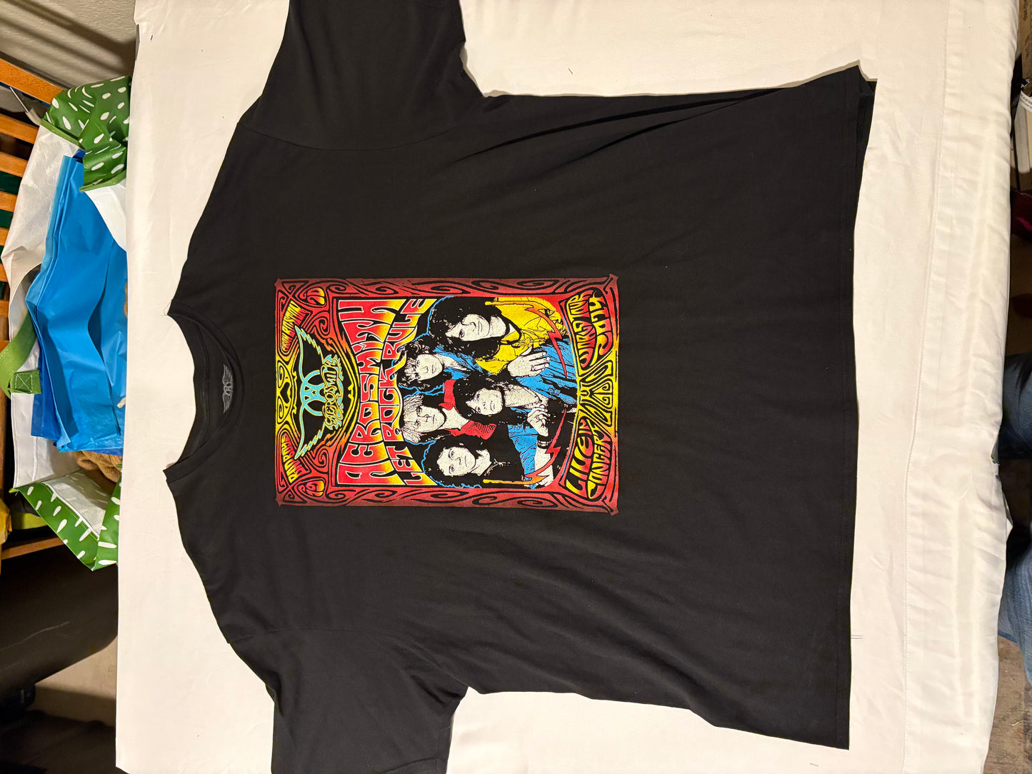 Aerosmith 4XL T-Shirt Let Rock Rule Tour 2014 Live in Concert Band Tee Black Music