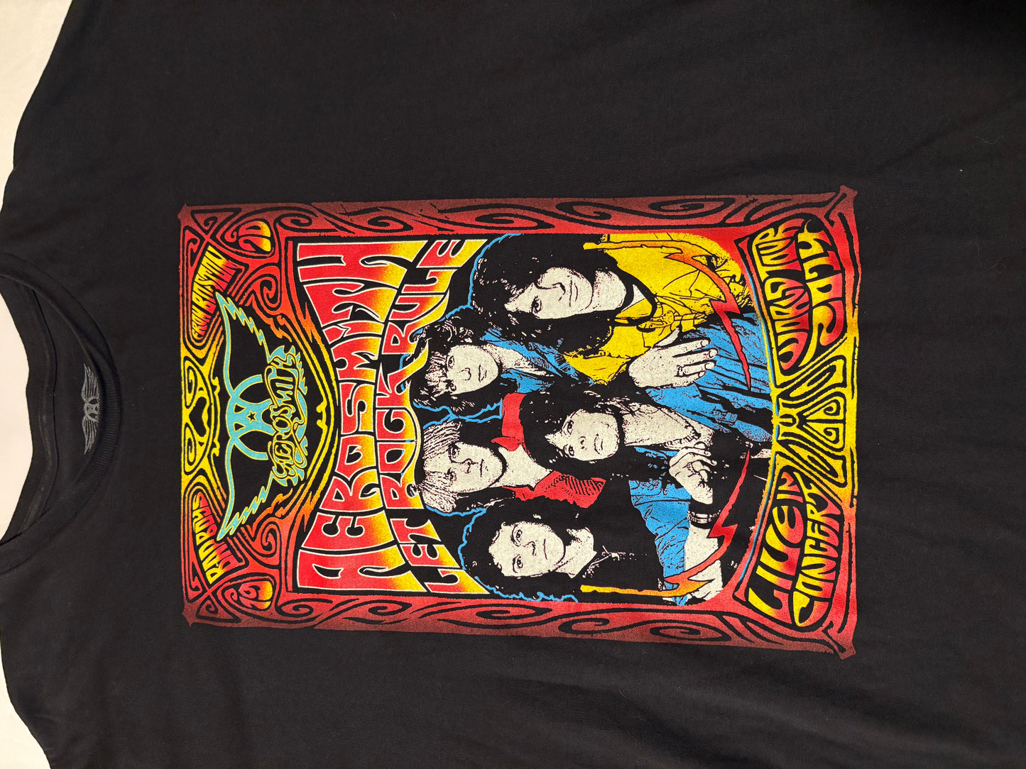 Aerosmith 4XL T-Shirt Let Rock Rule Tour 2014 Live in Concert Band Tee Black Music