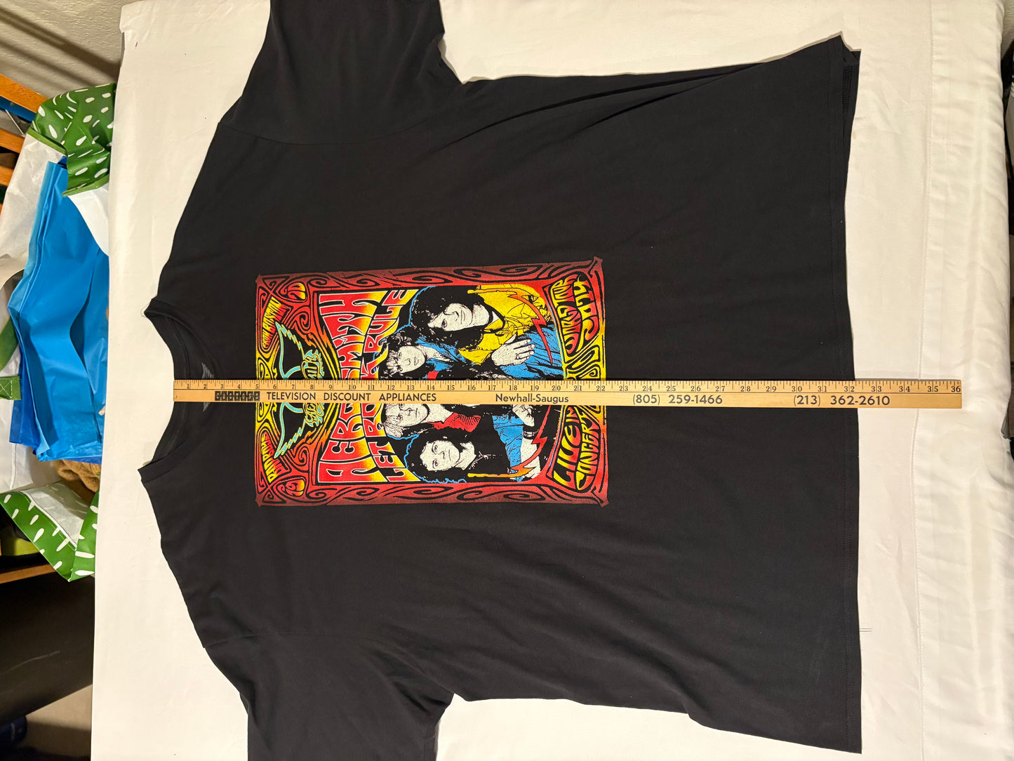 Aerosmith 4XL T-Shirt Let Rock Rule Tour 2014 Live in Concert Band Tee Black Music