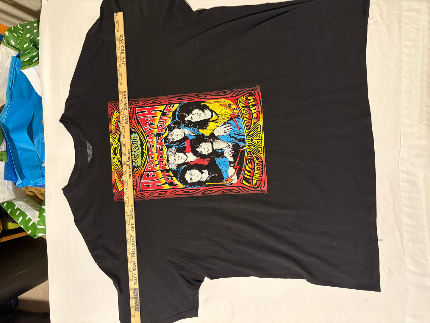 Aerosmith 4XL T-Shirt Let Rock Rule Tour 2014 Live in Concert Band Tee Black Music