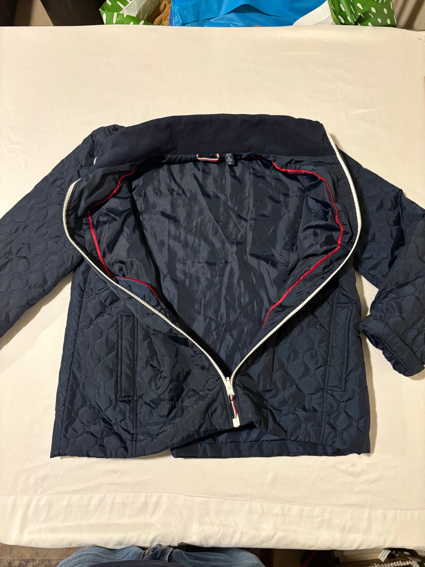 Tommy Hilfiger XL Navy 3-in-1 Jacket Quilted All Weather Zip Coat Mens