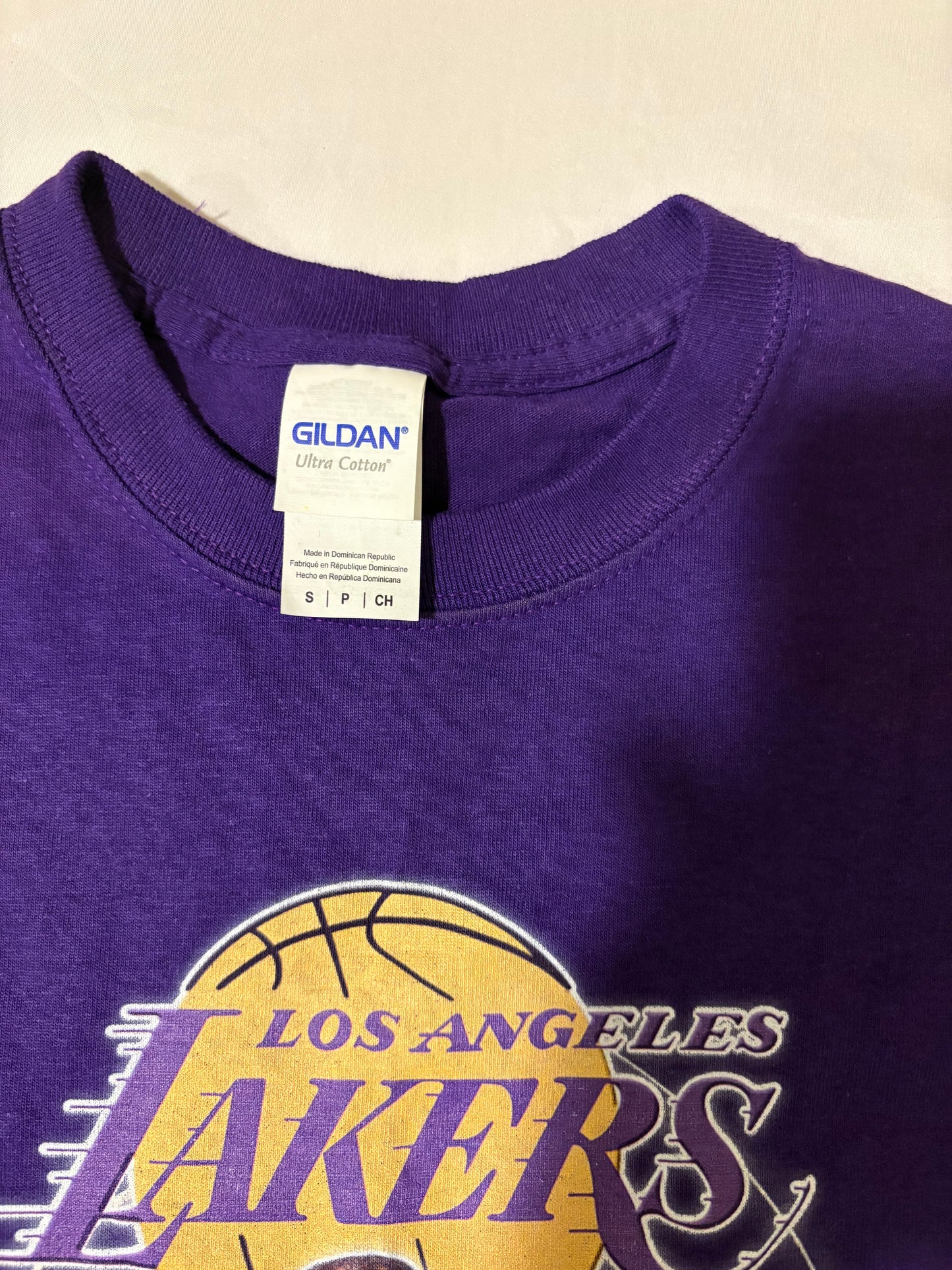LeBron James Lakers Shirt Purple Gildan Ultra Cotton Size Small NBA Fan Tee