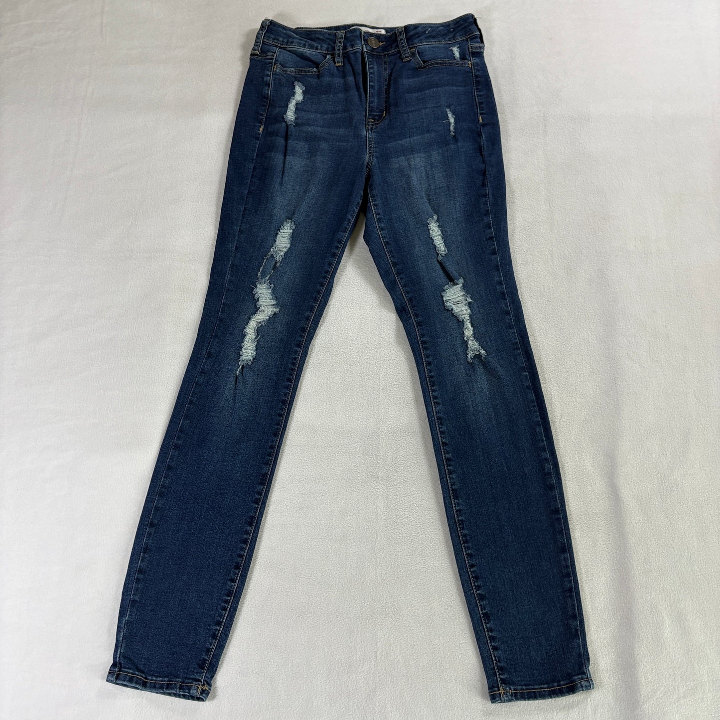 Distressed Skinny Jeggings High Rise Stretch Denim Y2K Size 7 Fits Like 27X28